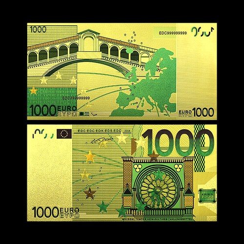 Schein 1000 euro - 1000, gold