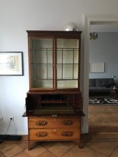 Georgian Vitrine/Secretaire, 18 Jhdt, Mahagony/Satinwood