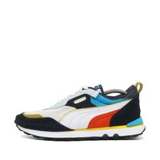 PUMA Herren Rider FV Schuh Weiß/Blau/Gelb/Rot/Schwarz Sohle Sneaker EU 44