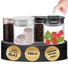 4x Kaffeedose Teedose Vorratsdose Vakuum  Vorratsbehälter Vakuumdose mit Deckel