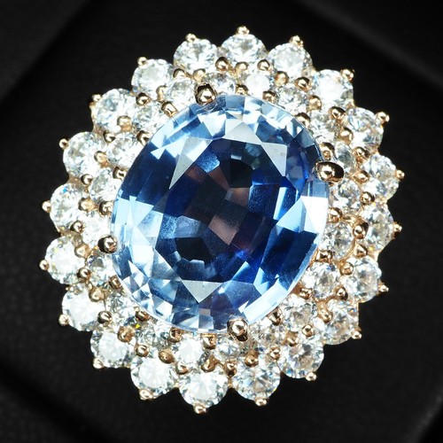 Doppel halo ringe mit blauem - doppel,