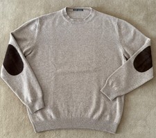 Aida Barni Herren Kaschmir Pullover Hellbraun Gr. L / 52 Neuwertig