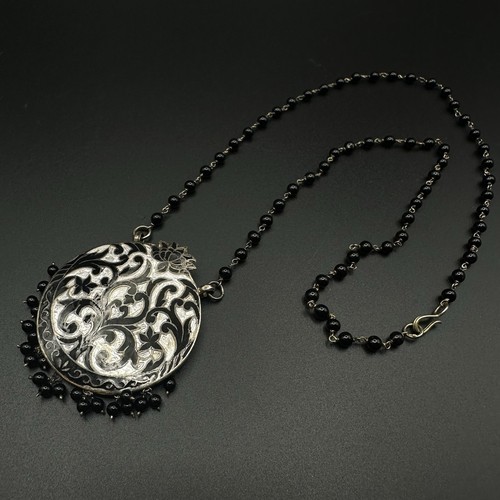 Indien silber emaille - silber, kette