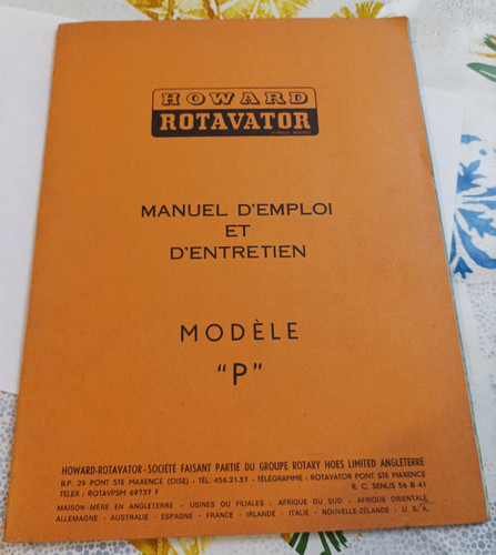 Howard rotavator bedienungs - howard, bedienungs-