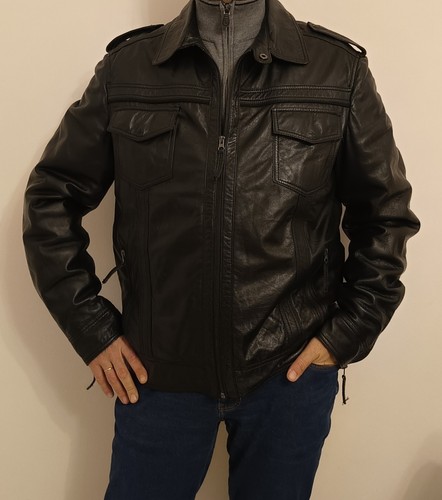 Herren lederjacke real - lederjacke, leather