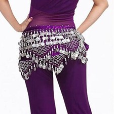 BAUCHTANZ MÜNZGÜRTEL HÜFTTUCH BELLY DANCE HIP SCARF SKIRT ORIENTALISCH