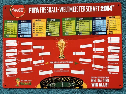 Blechschild fußball 2014 - fußball, wm