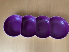 Tupperware Allegra Servier Perle Schale Schüssel Lila weiß Snacks Top Zustand