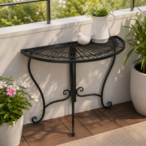 Gartentisch halbrund stahl - gartentisch,