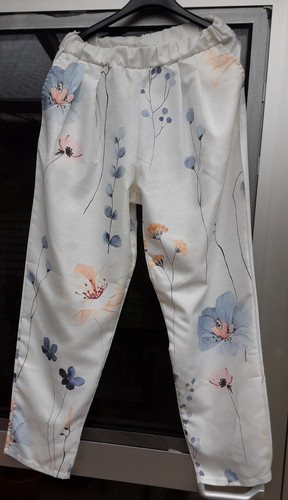 Sommerhose weiss bunt - sommerhose, weiss/bunt