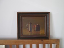 Interessantes Ölbild auf Leinwand Stilleben von Loza