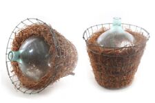 XXL Glasballon Weinballon Glasflasche Wasser Schutz Gitter Metall Wein Flasche