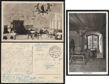 2 AK WARTBURG / Eisenach 1918 : Gasthof " Weinstube " / Luther-Zimmer