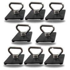 8 Zurrösen + Platten Set Ladungssicherung für VW T5 T6 T6.1 Bully Multivan Calif