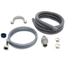 Set Ablaufschlauch Zulaufschlauch Aquastop Haltebogen Waschmaschine Spülmaschine
