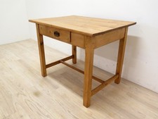 schöner antiker Jugendstil-Schreibtisch-Tisch von 1900, in Weichholz restauriert