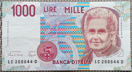 1000 lire banknote geldschein - lire,