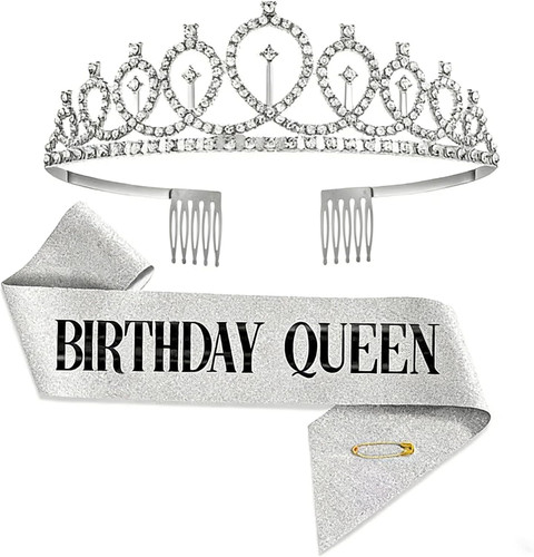 Silberne birthday queen krone - silberne,