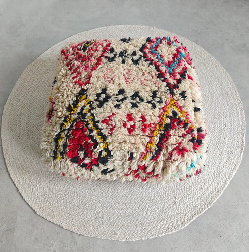 Beni ourain pouf - pouf, wolle