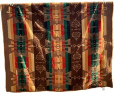 "GEBRAUCHT" 1930er Pendleton Cayuse Indianer Decke Leuchtfeuer Wolle Navajo R...