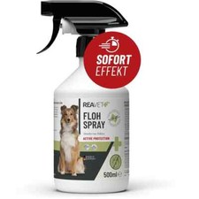 REAVET Flohspray für Katzen Hunde 500ml/ Flohmittel Anti-Floh-Spray Sofortschutz