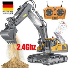 Ferngesteuerter Bagger Spielzeug RC Bagger mit Metall Schaufel Lichtern & Sound