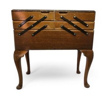 Nähkästchen A Morco Products Holz auf Beinen 3 Teir + Inhalt braucht DIY selten 20"