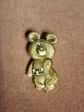 Pin Maskottchen "Mischka" Olympia 1980 Moskau