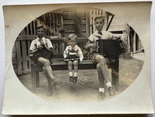 orig. Foto Kinder Musik Instrument 1936 Hohner Akkordeon 