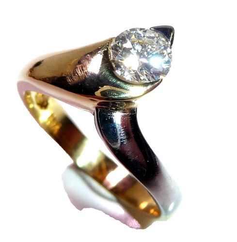 Ring 750 gold diamant - ring,