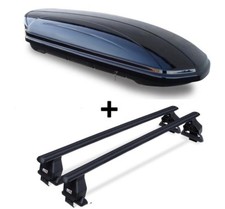 Dachbox VDPMAA460L+Dachträger Tema für für Mercedes EKlasse W210 4Türer 95-02 St