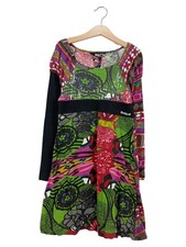Desigual Kinder Freizeitkleid Blumenmuster Pailletten Mehrfarbig Gr. 128