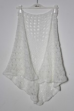 Häkel Stola/Dreieckstuch Hippie Boho Vintage handegmacht weiß onesize