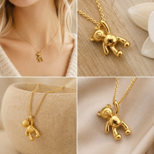 Goldene teddy bär kette - goldene,