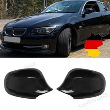 2X Glanz Schwarz Spiegelkappen