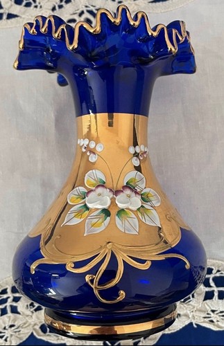 Vintage vase bohemian glass - bohemian,