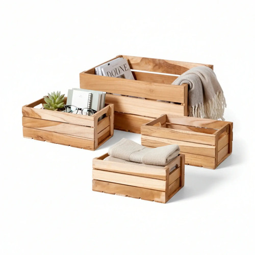 Holzkiste teakholz dekokiste - teakholz,