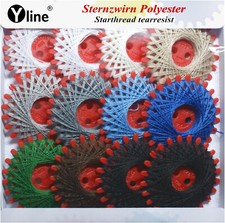 Yline 12er Set Sternzwirn Polyester, Sternchenzwirn bunt/Standard 0129-fl.