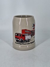Selten Vintage Bierkrug Freiwillige Feuerwehr Wahlstedt TLF 1988 0,5L