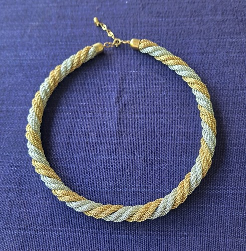 Vintage geflochtenes collier - vintage,