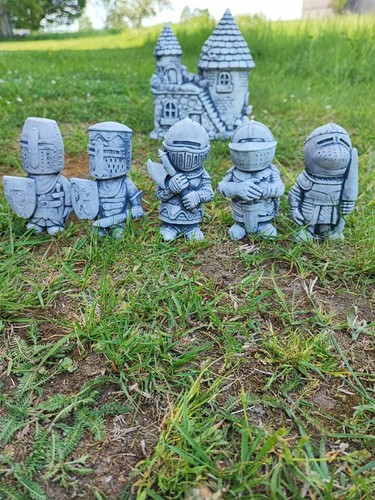 Steinfigur gartenfigur ritter - steinfigur,