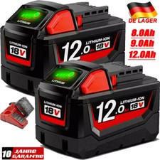 2X Original 12 Ah M18B12 Für Milwaukee M18 Akku 18V Li-Ion 48-11-1860 48-11-1812