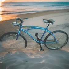 Retro Fahrrad - Cooler Flammen Beach-Cruiser