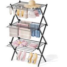 Schwarzer Wäscheständer mit