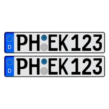 2x Kfz Kennzeichen 52x11cm
