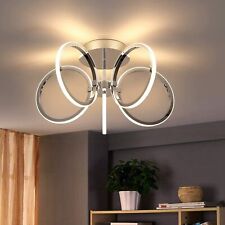 GBLY 37W LED Deckenleuchten Chrom Rund Deckenlampe Wohnzimmer Schlafzimmer  