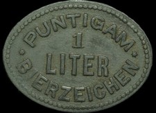 BIERMARKE: Bierzeichen 1 Liter. PUNTIGAMER BRAUEREI - GRAZ-PUNTIGAM / ÖSTERREICH
