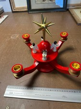 Alte Erzgebirge Volkskunst 4er Kerzenleuchter Engel schön DDR selten