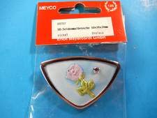 Handgefertigte Brosche, Rahmen vernickelt, Seidenmalerei, Unikat, Motiv: 1 Rose