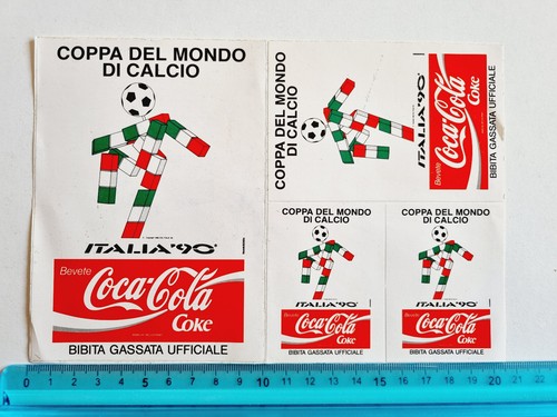 Adesivo coca cola - italia, 90